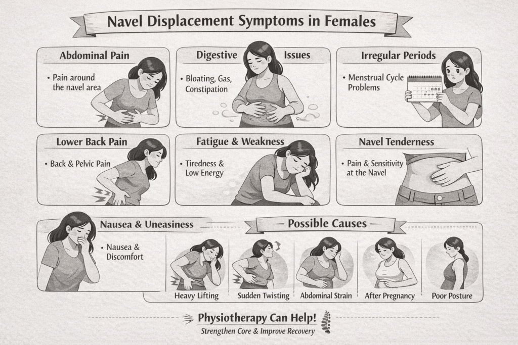 Navel Displacement symptoms in Women: When to Seek Treatment