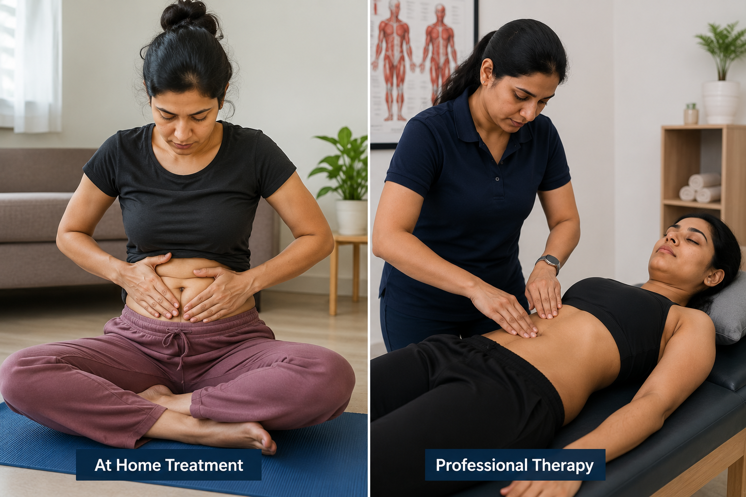 Navel Displacement Treatment at Home
