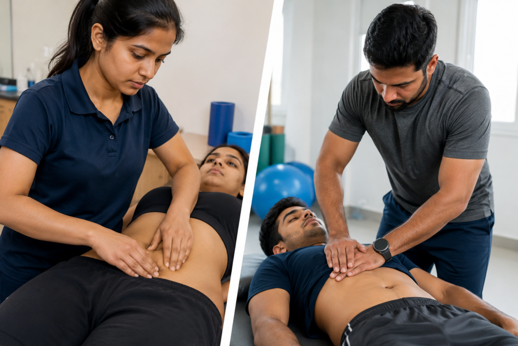 Navel Alignment Therapy vs Navel Displacement Massage