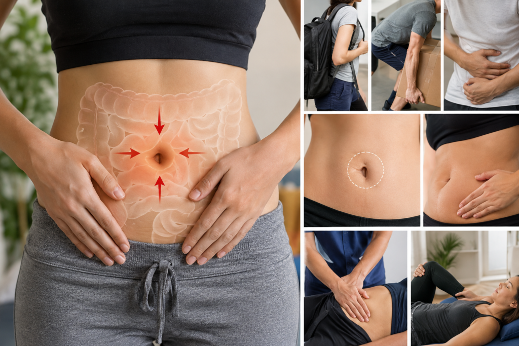 Navel Displacement Causes & Sign
